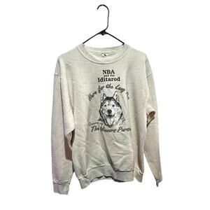 Vintage 90s Alaska Iditarod The Winners Purse Heather Gray Sweatshirt L USA